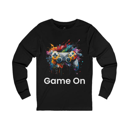 Game On Controller Long Sleeve Tee — Colorful Gamer Graphic Shirt