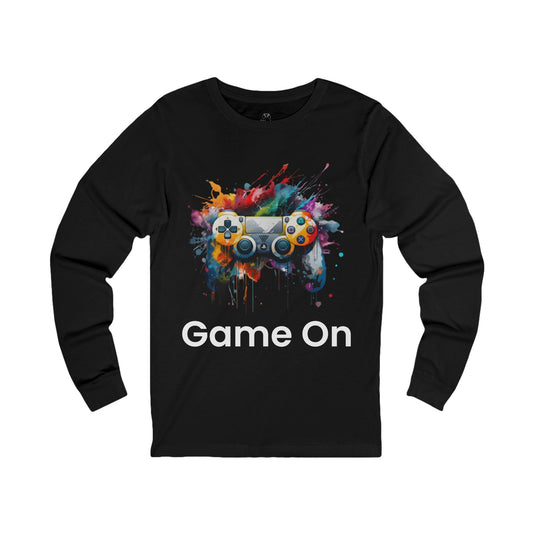Game On Controller Long Sleeve Tee — Colorful Gamer Graphic Shirt