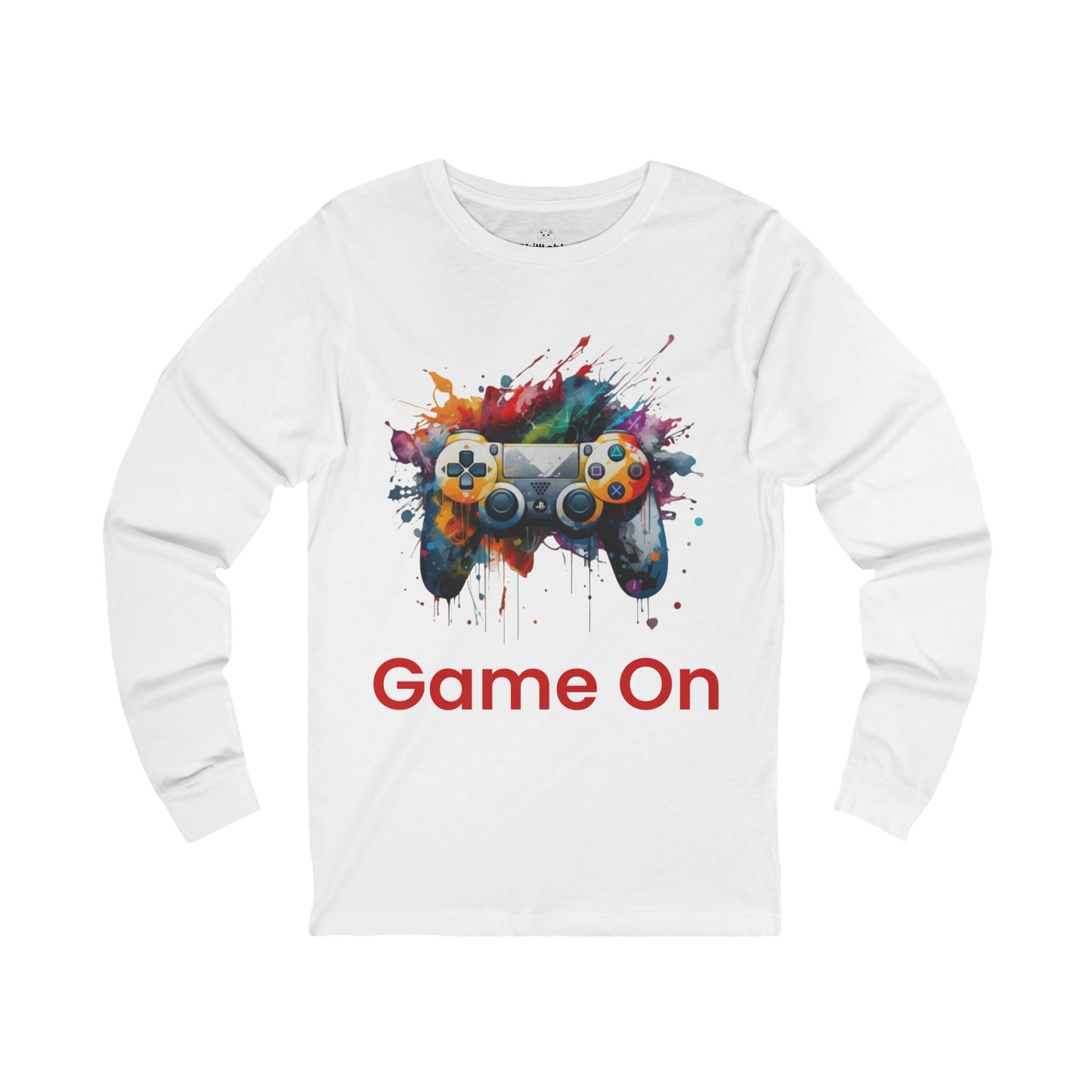 Game On Controller Long Sleeve Tee — Colorful Gamer Graphic Shirt